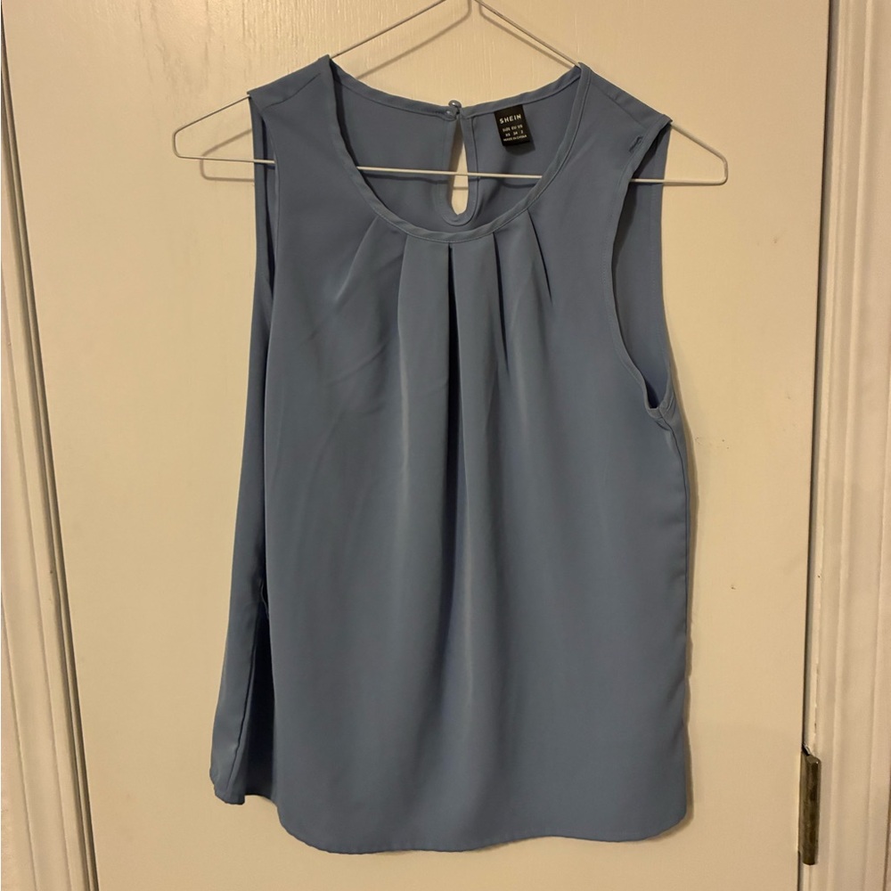 Women's Blue Sleeveless Top